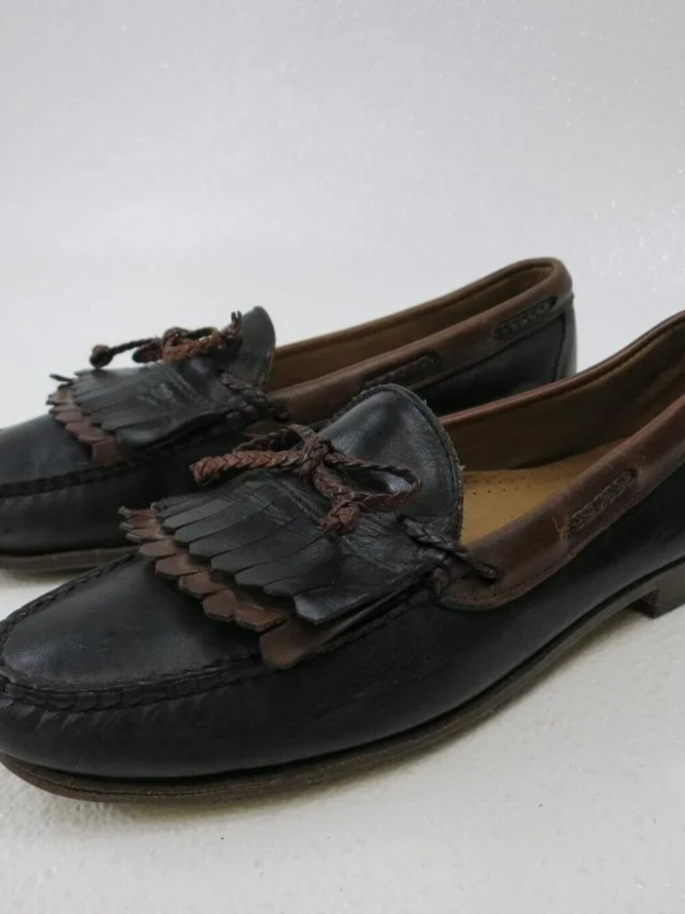 Allen Edmonds Woodstock Two Tone Leather Loafers Shoes Men's Footwear Sz 10 D